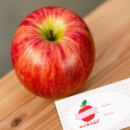 Tarjeta De Recepción Guess How Many Apples Girls Birthday Game