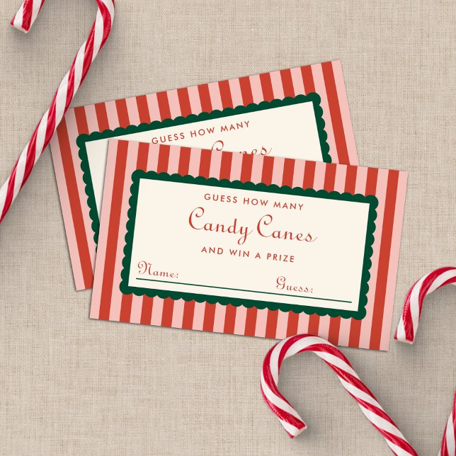 Tarjeta De Recepción Guess How Many Christmas Holiday Game Card (Subido por el creador)