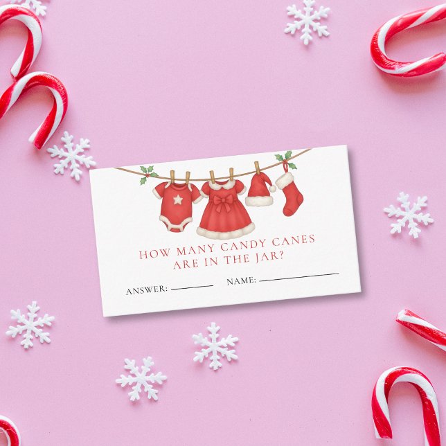 Tarjeta De Recepción Guess How Many Clothesline Baby Shower Answer Card (Subido por el creador)