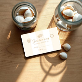 Tarjeta De Recepción Guess How Many Seashells Bridal Shower