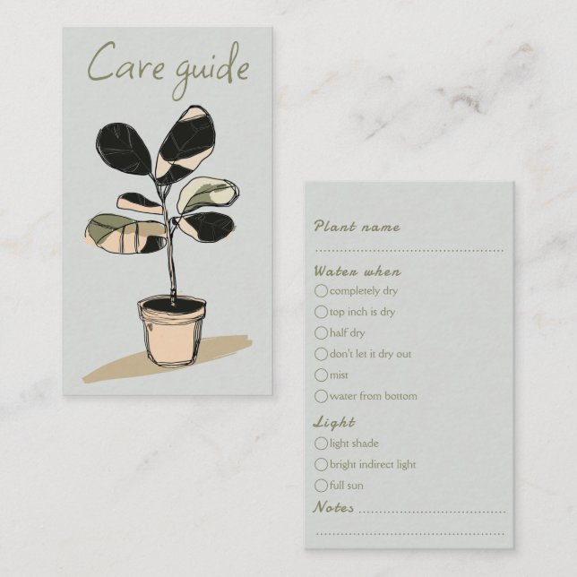 Tarjeta De Recepción Guía de atención simple para las órdenes de compra (Anverso / Reverso)