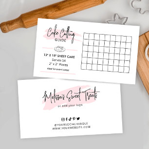 Tarjeta De Recepción Guía de corte de pastel de 12x18" para porciones d