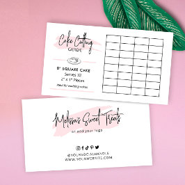 Tarjeta De Recepción Guía de corte de tartas Boda cuadrado de 8" 2x1" p