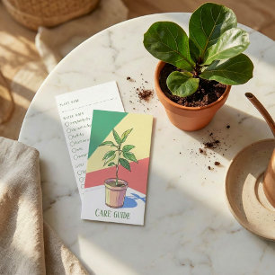 Tarjeta De Recepción Guía de cuidado de plantas divertidas Planta moder