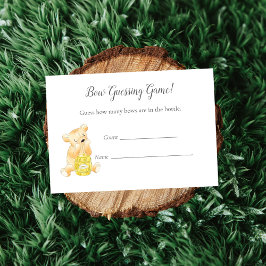 Tarjeta De Recepción Guidance Count Game Boy Teddy Bear and Bee