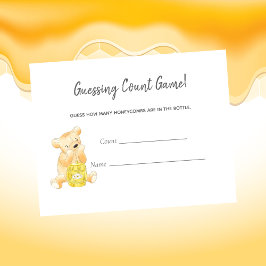 Tarjeta De Recepción Guidance Count Game Teddy Bear and Bee