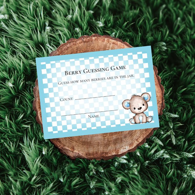 Tarjeta De Recepción Guidance Count Picnic Baby Shower Game Teddy Bear (Subido por el creador)