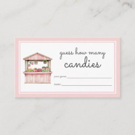 Tarjeta De Recepción Guidance Game Pink Farmers Market Baby Shower