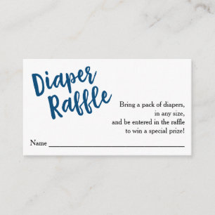 Tarjeta De Recepción Guión azul de la entrada de Raffle