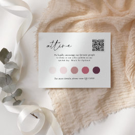 Tarjeta De Recepción Guión contemporáneo Boda de código QR ATTIRE