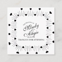 Guión de marco de corazones Doodle Boda