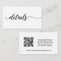 Guión elegante Boda de detalles sitio web código Q