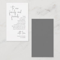 Guión gris oscuro moderno, Boda Gracias
