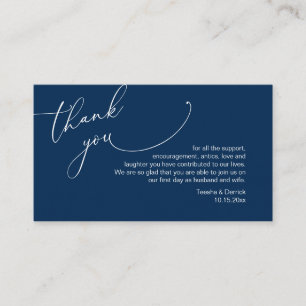 Tarjeta De Recepción Guión Minimalista moderno, Boda Gracias