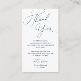 Tarjeta De Recepción Guión Minimalista moderno, Boda Gracias