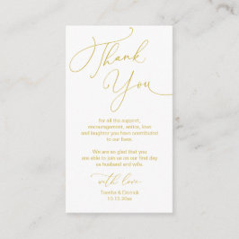 Tarjeta De Recepción Guión Minimalista moderno, Boda Gracias Enclo