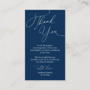 Tarjeta De Recepción Guión Minimalista moderno, Boda Gracias Enclos