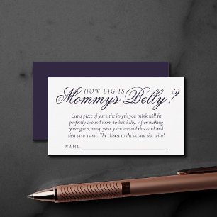Tarjeta De Recepción Guión púrpura de Fancy Qué grande es la Belly de