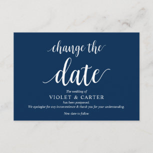 Tarjeta De Recepción Guión rústico, guión azul de la marina, Boda pospo