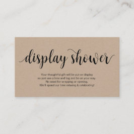 Tarjeta De Recepción Guión rústico, Kraft rústico, ducha de pantalla