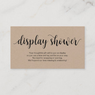 Tarjeta De Recepción Guión rústico, Kraft rústico, ducha para pantallas