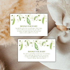 Tarjeta De Recepción Guisante Dulce Moderno En Vainas Libros Para Showe