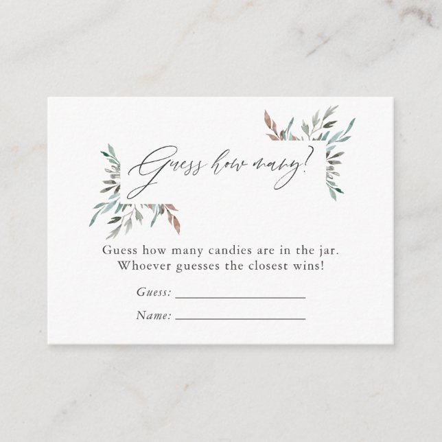 Tarjeta De Recepción Guiso de vértigo de invierno en Baby Shower (Anverso)