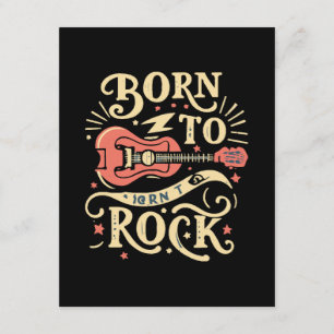 Tarjeta De Recepción Guitarra eléctrica nacida para el rock