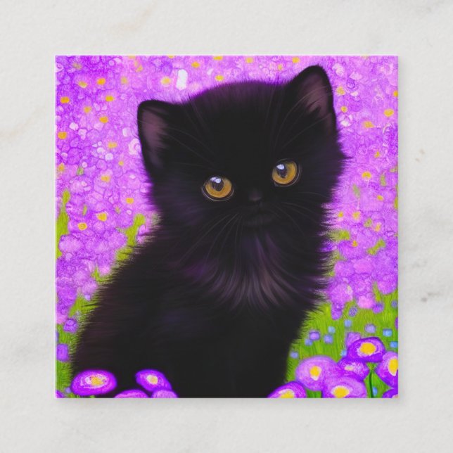 Tarjeta De Recepción Gustav Klimt Cat (Anverso)