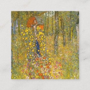 Tarjeta De Recepción Gustav Klimt Farm Garden con Crucifix
