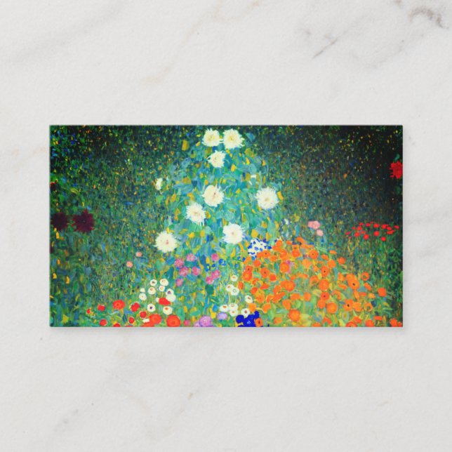 Tarjeta De Recepción Gustav Klimt Flower Garden (Anverso)