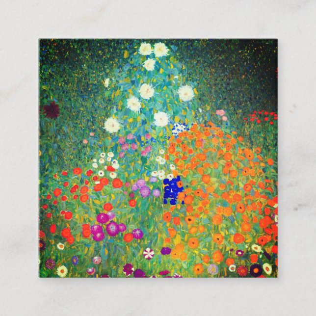 Tarjeta De Recepción Gustav Klimt Flower Garden (Anverso)