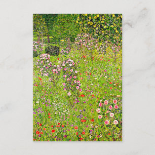 Tarjeta De Recepción Gustav Klimt Orchard con Rosas