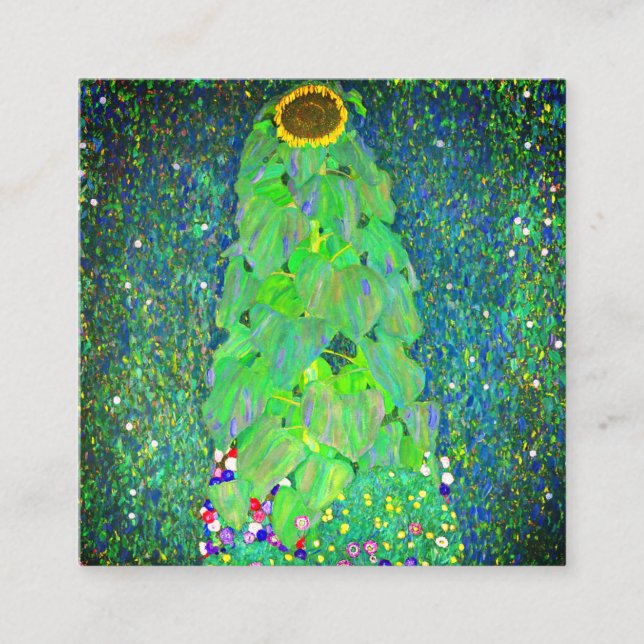 Tarjeta De Recepción Gustav Klimt Sunflower (Anverso)