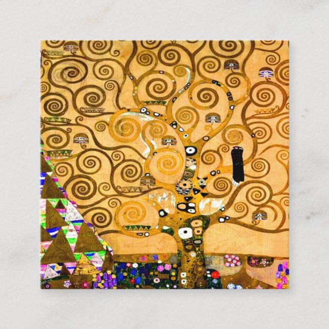 Tarjeta De Recepción Gustav Klimt Tree of Life (Anverso)