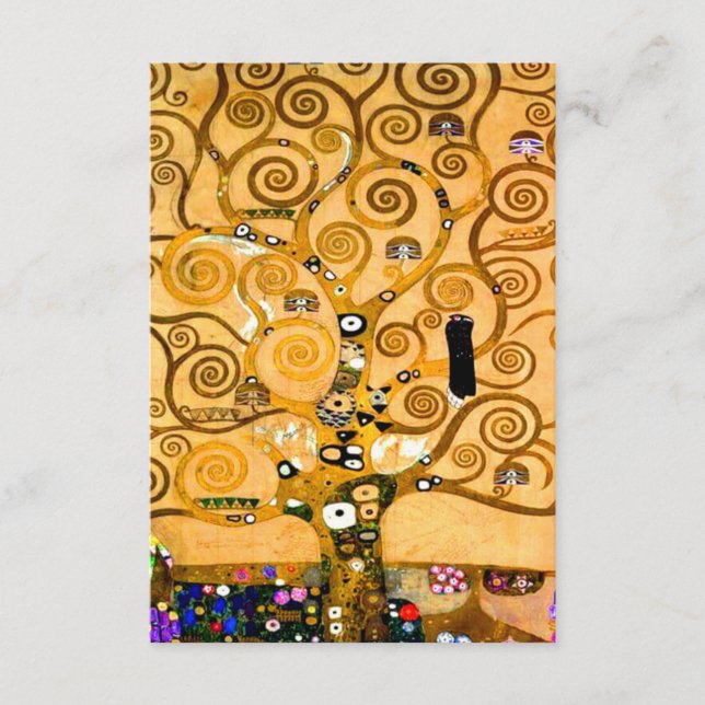 Tarjeta De Recepción Gustav Klimt Tree of Life (Anverso)
