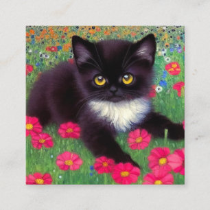 Tarjeta De Recepción Gustav Klimt Tuxedo Cat
