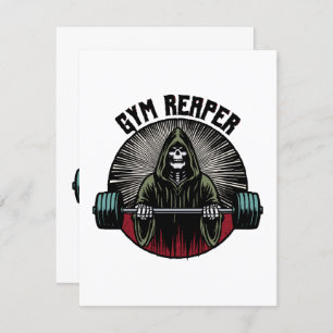 Tarjeta De Recepción Gym Reaper Workout