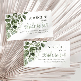 Tarjeta De Recepción Gypsophila Eucalyptus Bridal Shower Comparte una r