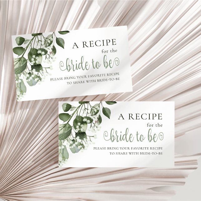 Tarjeta De Recepción Gypsophila Eucalyptus Bridal Shower Comparte una r (Subido por el creador)