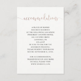 Tarjeta De Recepción Habitaciones bodas de oro. Detalles modernos y sim