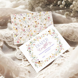 Tarjeta De Recepción Hada de primavera Flor silvestre jardín bebé Diape