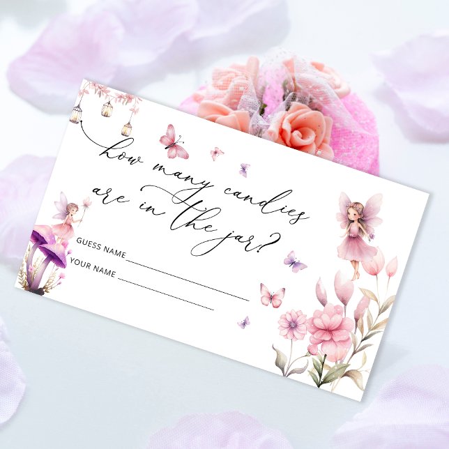 Tarjeta De Recepción Hada floral cuántos caramelos hay en el paraíso (Subido por el creador)