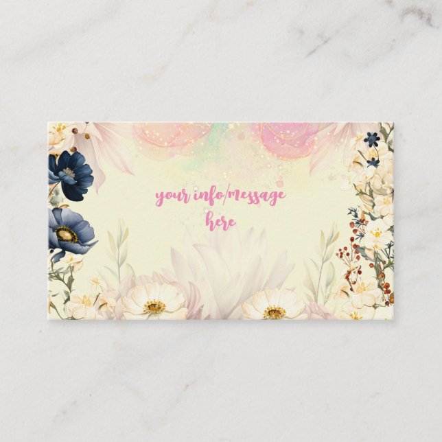 Tarjeta De Recepción Hadas de huerto acuarela cumpleaños (Anverso)