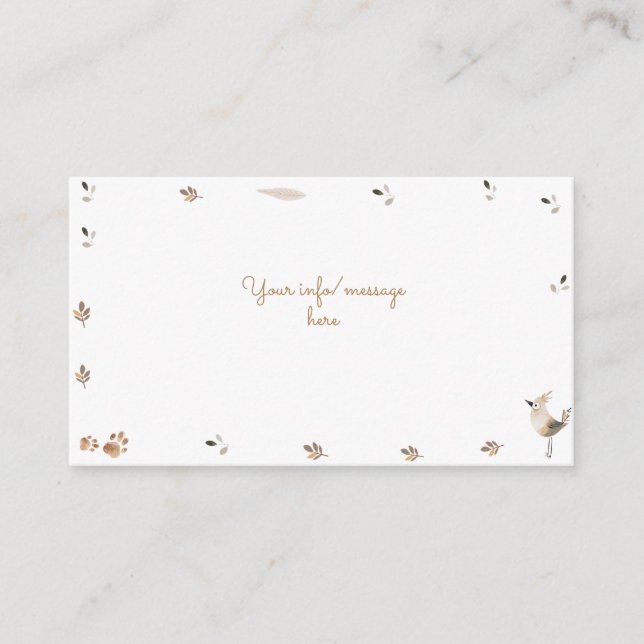 Tarjeta De Recepción Hagamos cumpleaños a los niños de los animales sal (Anverso)