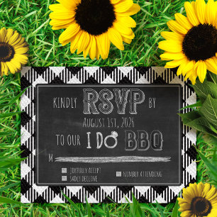 Tarjeta De Recepción Hago BBQ Chalk al aire libre Summer/Spring Wedding