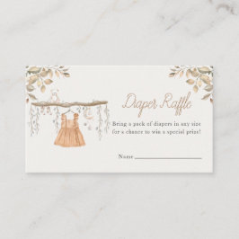 Tarjeta De Recepción Hallo Baby Shower Boho Clothes Chica Diaper Raffle