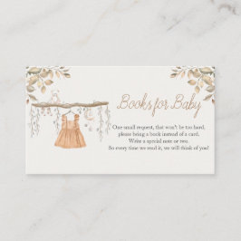Tarjeta De Recepción Hallo Baby Shower Boho Clothes Libros Chicas Para