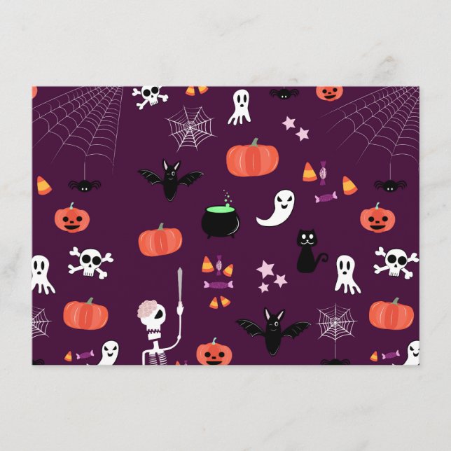 Tarjeta De Recepción Halloween (Anverso)