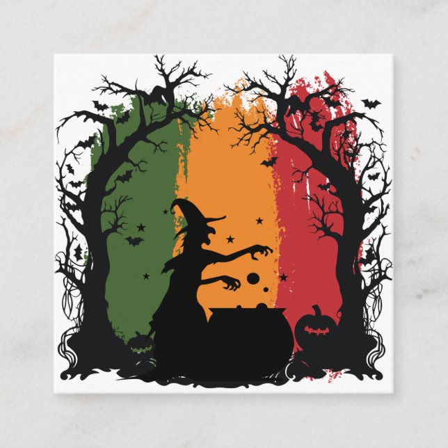 Tarjeta De Recepción Halloween (Anverso)